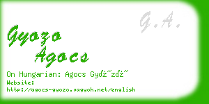 gyozo agocs business card